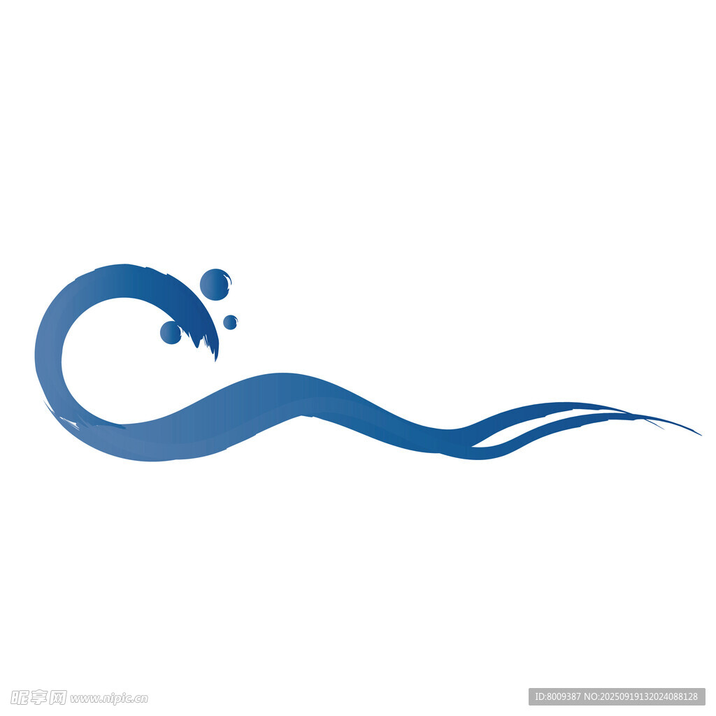藍色海浪標志設計