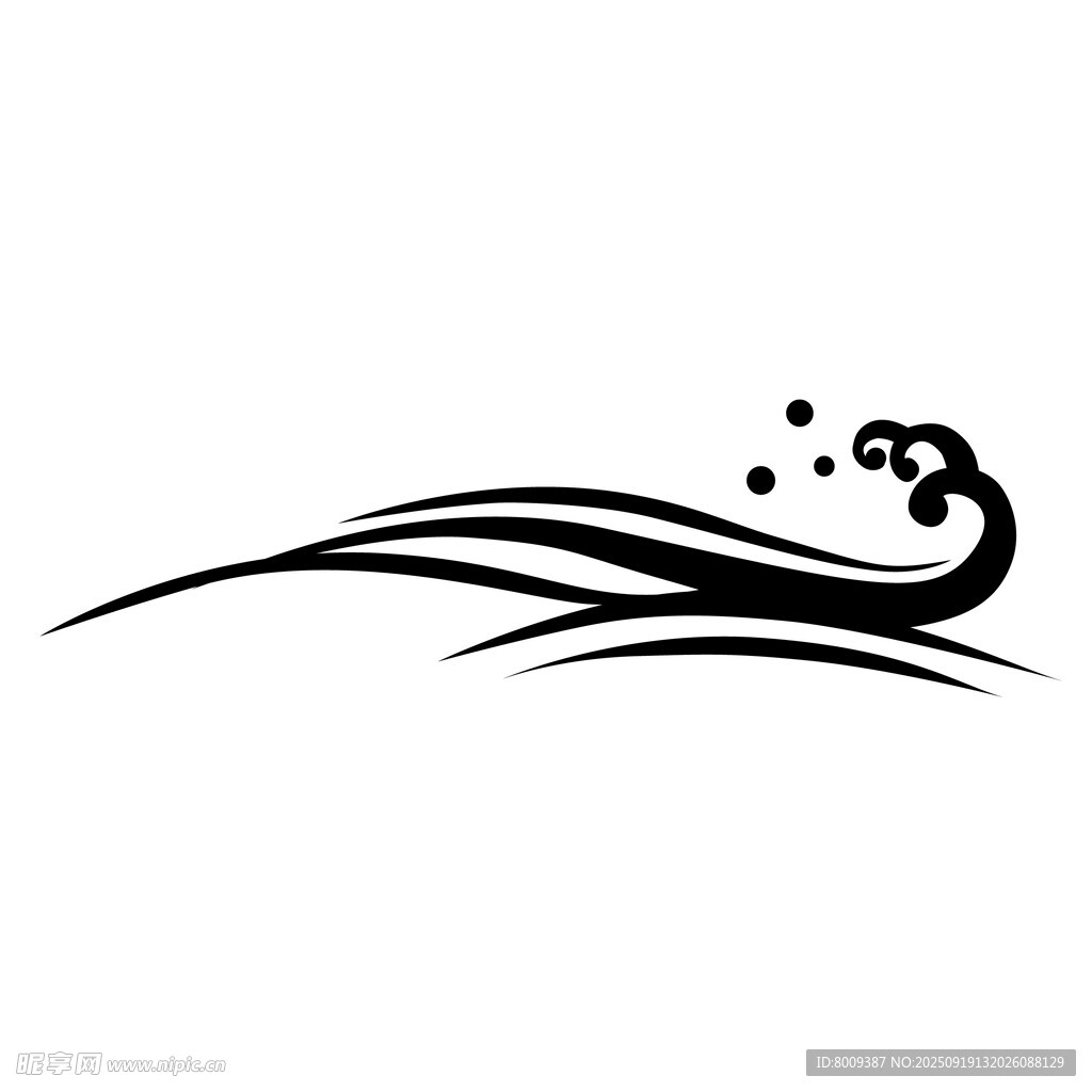 簡(jiǎn)約線條海浪圖標(biāo)設(shè)計(jì)