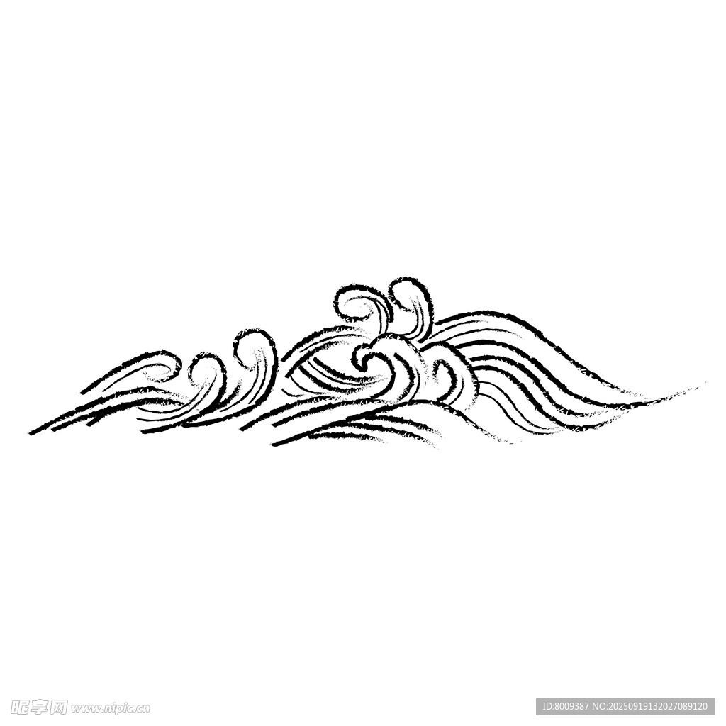 簡(jiǎn)約線條海浪圖案設(shè)計(jì)