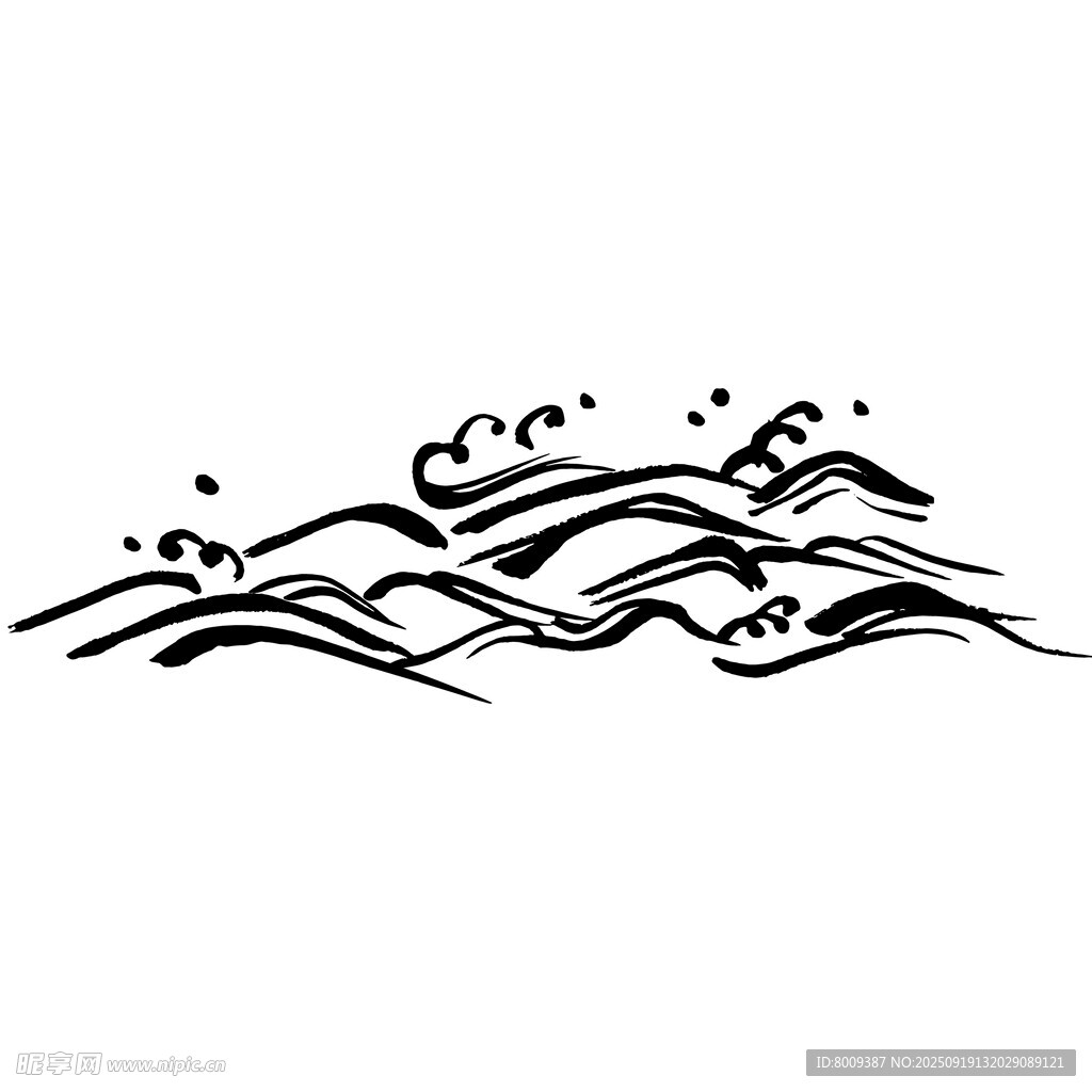 中式傳統(tǒng)水波紋樣圖案