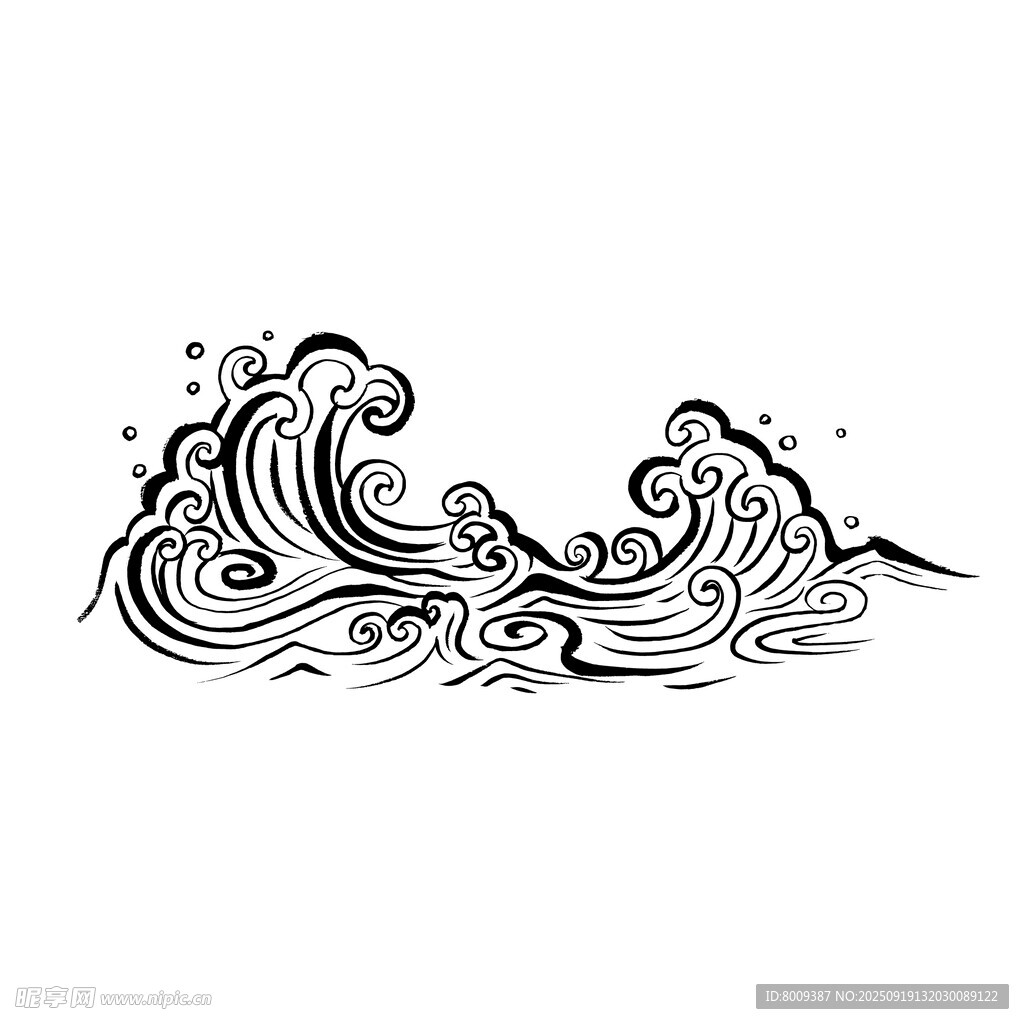 中式傳統(tǒng)海浪紋圖案
