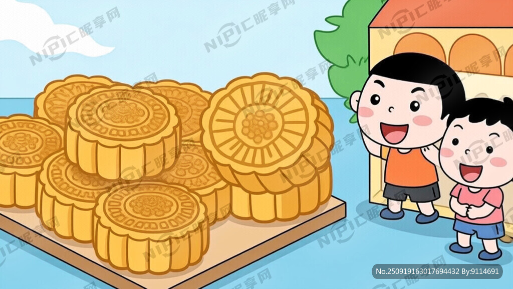 中秋月餅上市銷售 卡通人物