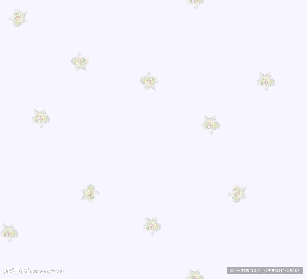 白色背景上的簡(jiǎn)約小花圖案