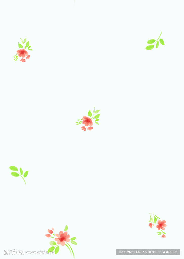 簡約花卉圖案設計元素
