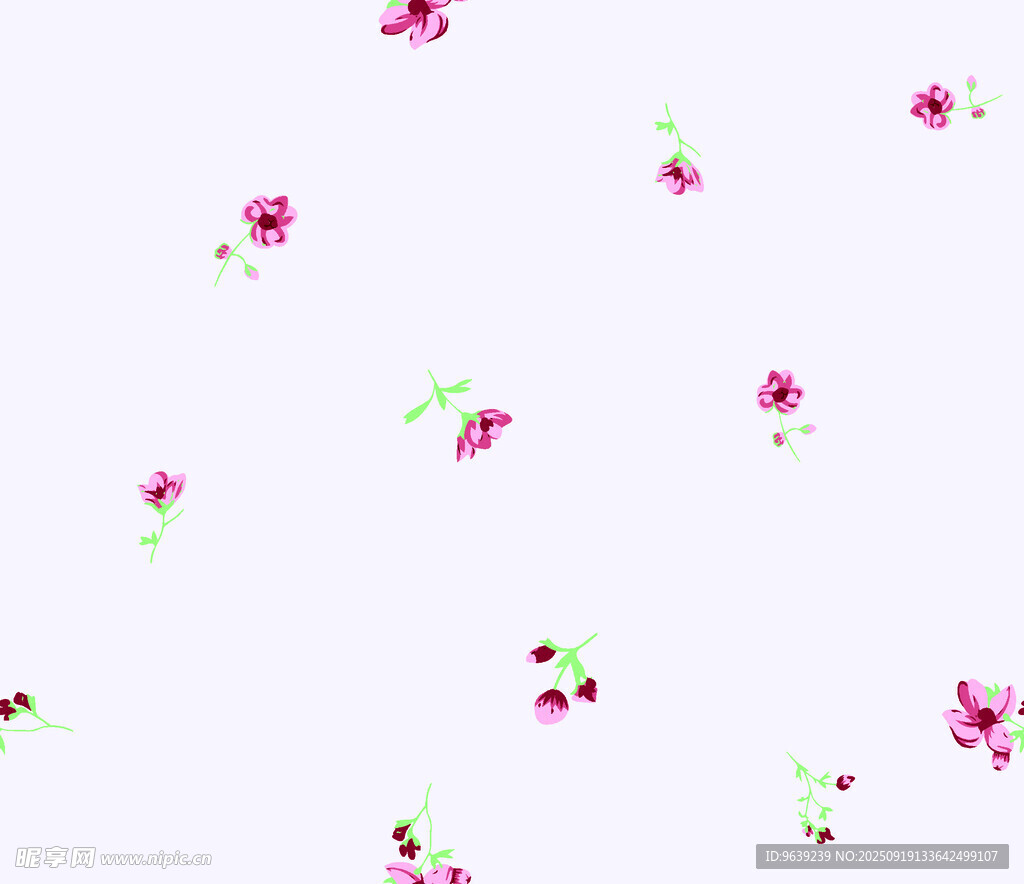 粉色小花簡約背景圖案