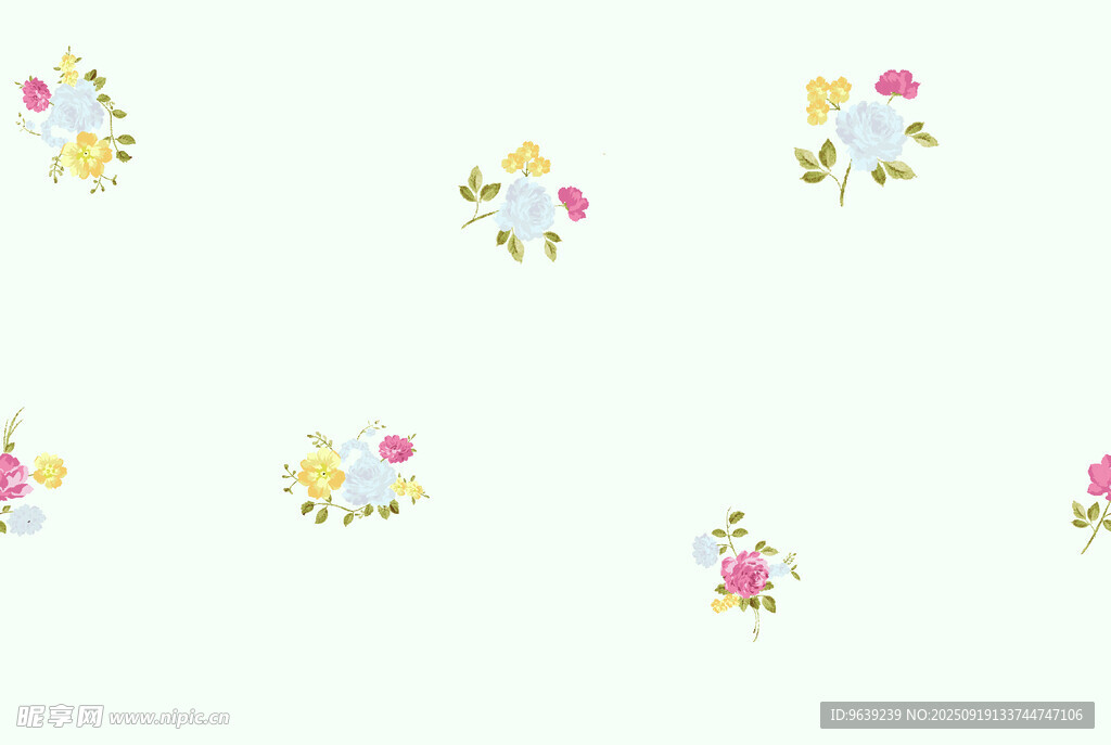 清新花卉圖案背景