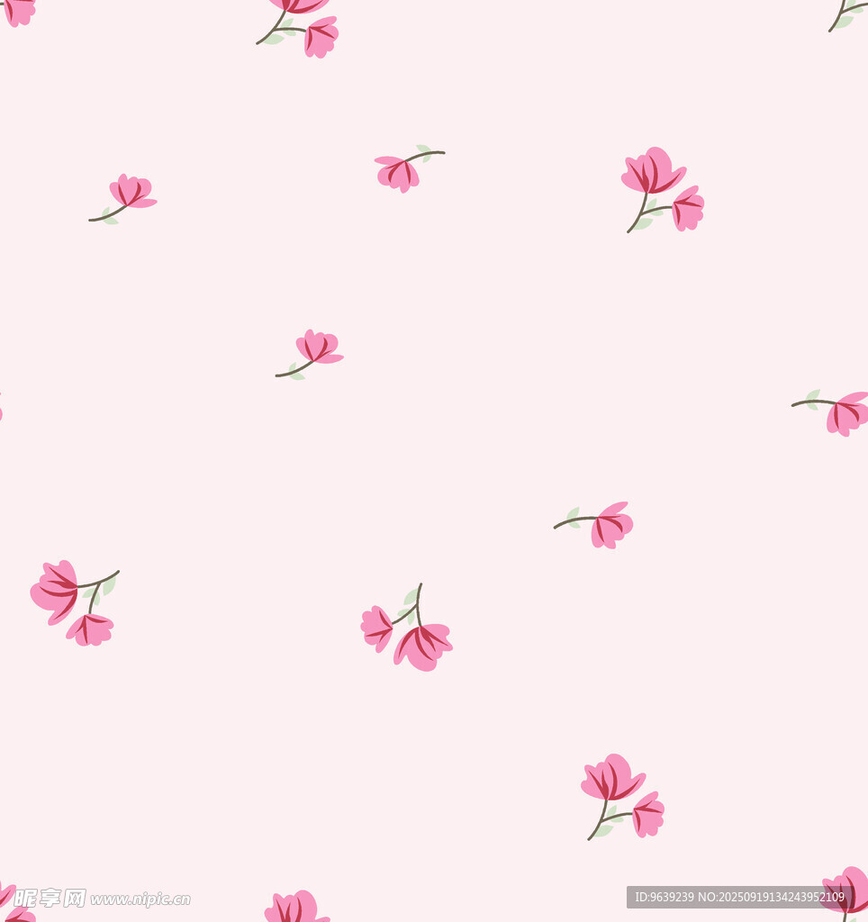 粉色花卉簡(jiǎn)約圖案背景