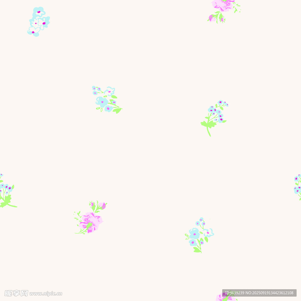 清新碎花圖案背景