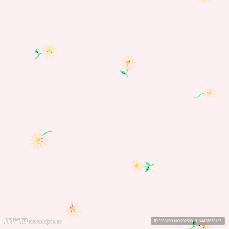 簡約小花圖案背景