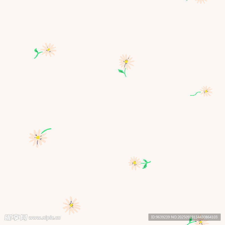 簡約小花圖案背景