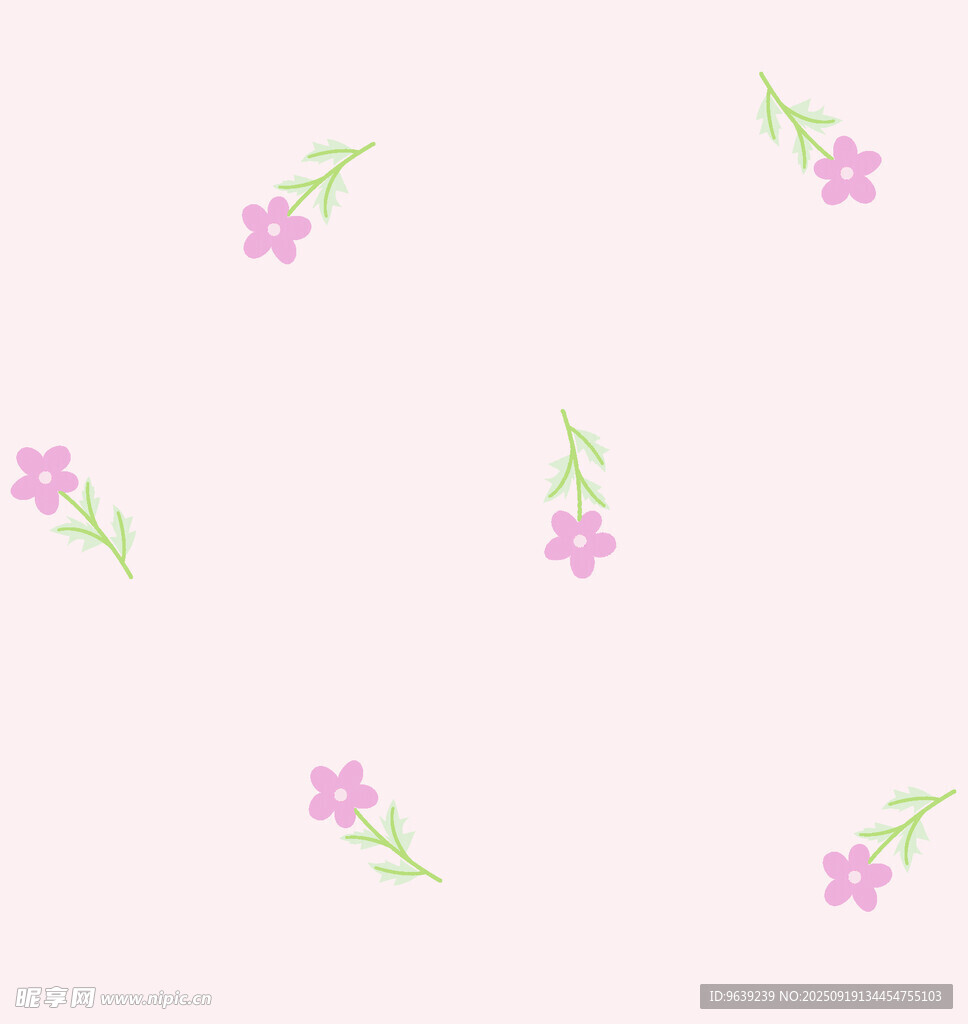 粉色小花簡約背景圖案