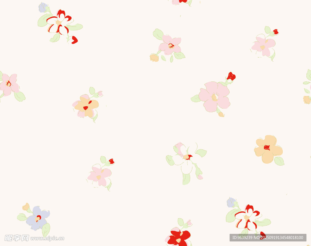 清新碎花圖案背景