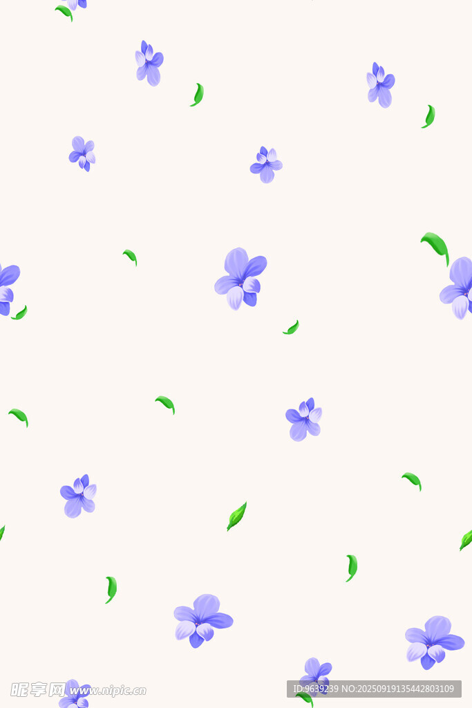 淡紫色小花無縫圖案背景