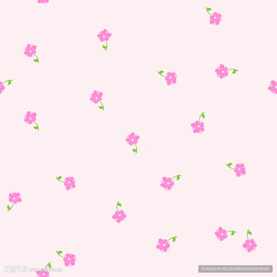 粉色小花簡約圖案背景