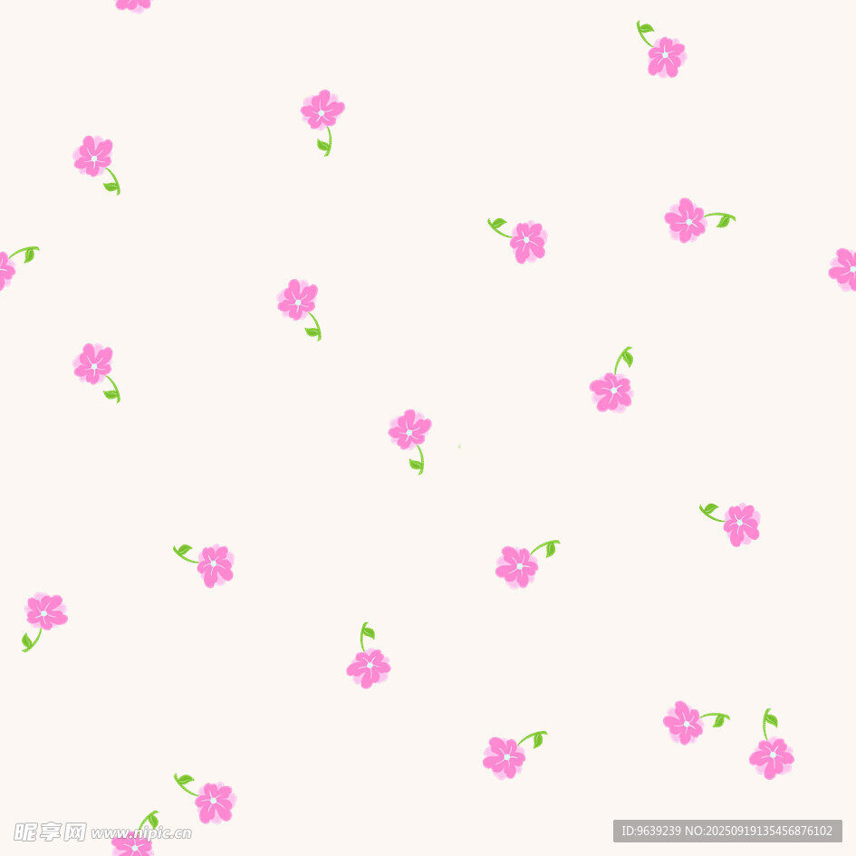 粉色小花簡約圖案背景