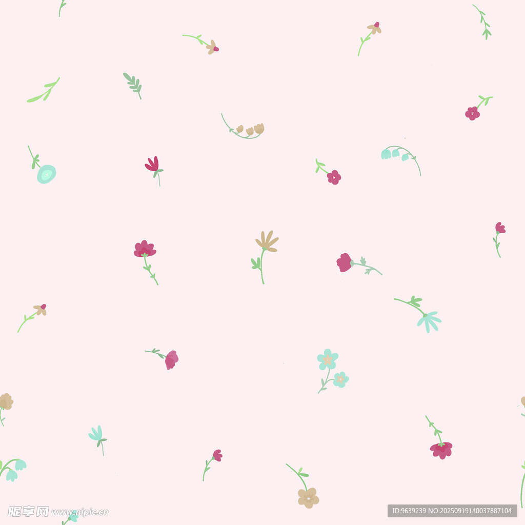 清新碎花圖案背景紋理