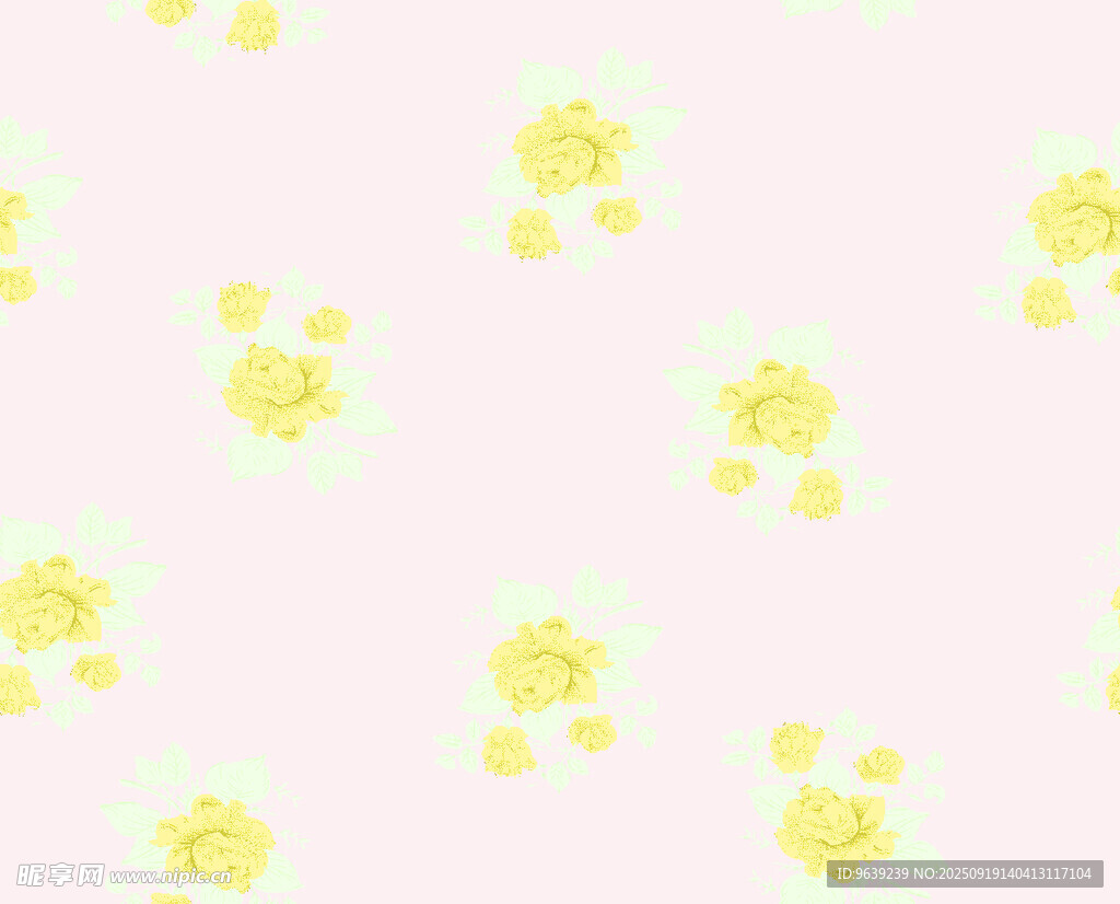 粉色底黃色小花圖案背景