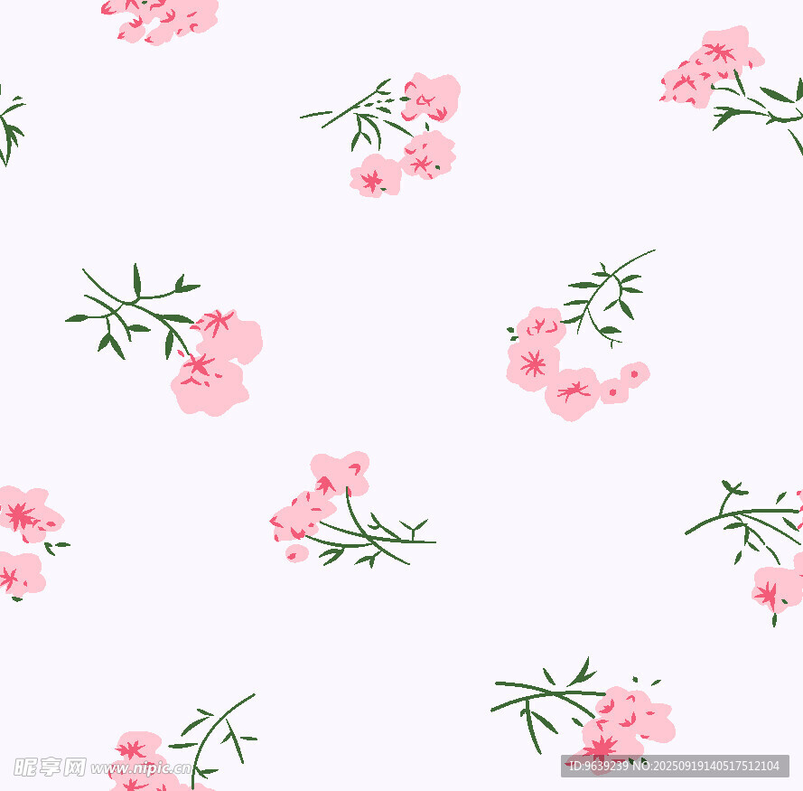 粉色花卉無(wú)縫圖案背景