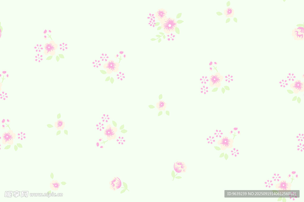 清新淡雅花卉圖案背景