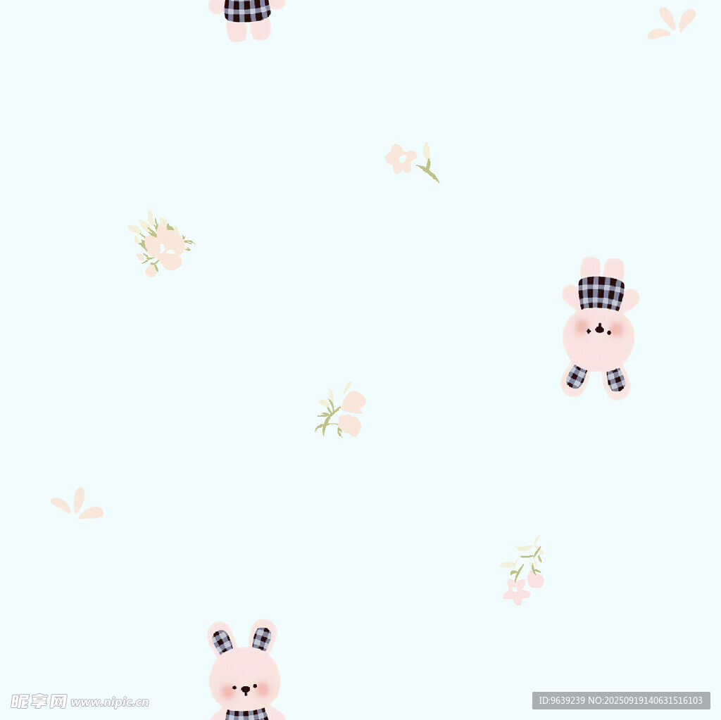 可愛動物圖案兒童壁紙