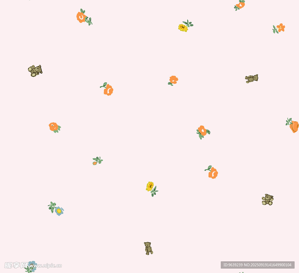 清新碎花圖案背景紋理