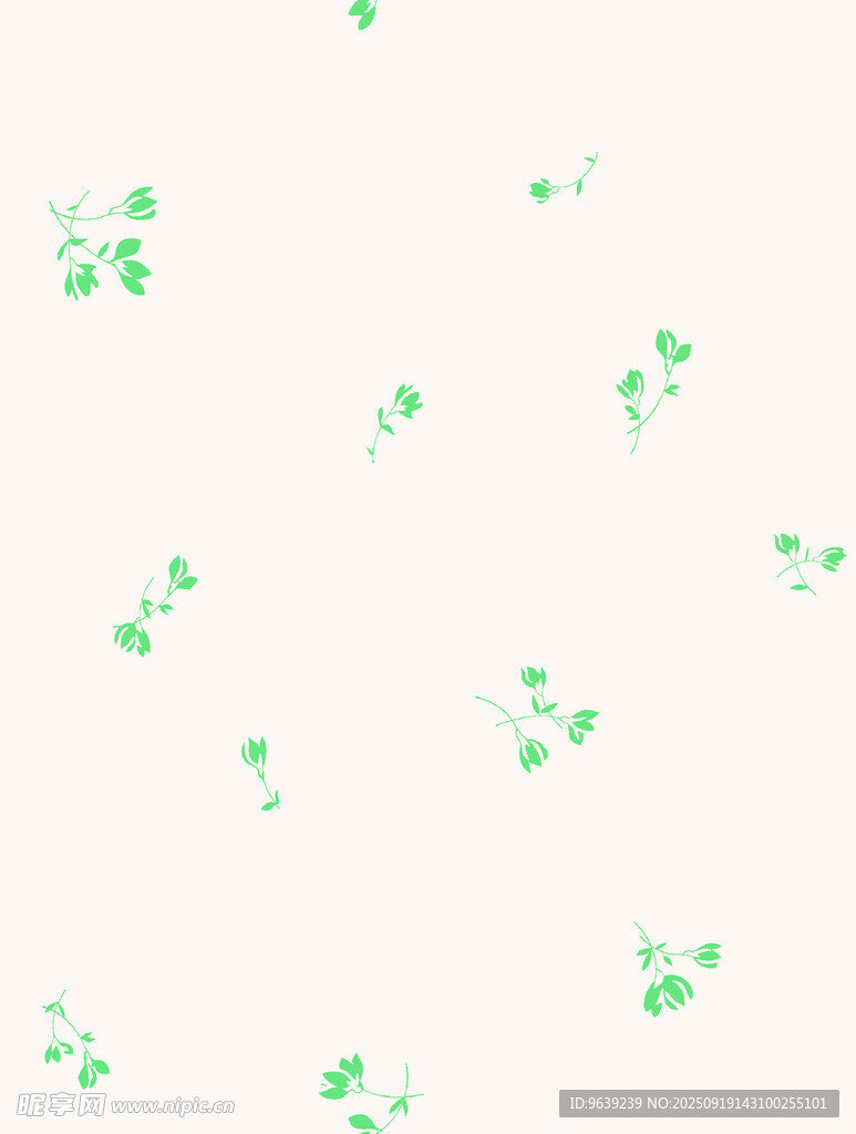 淺綠色三葉草散布背景圖