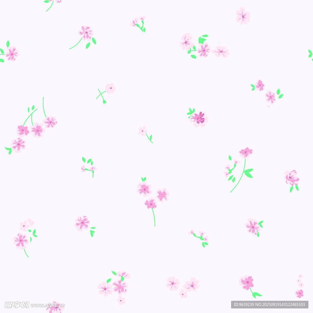 粉色小花簡約背景圖案