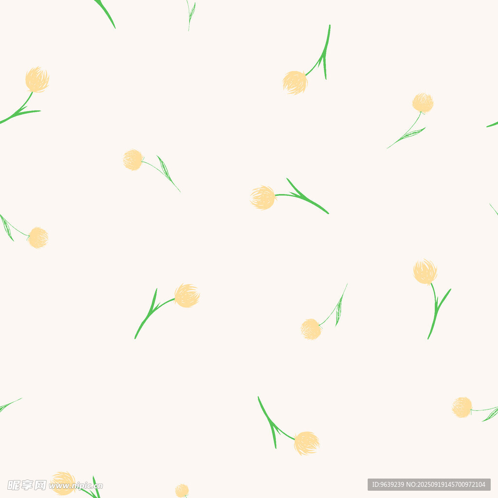 清新小花無縫圖案背景