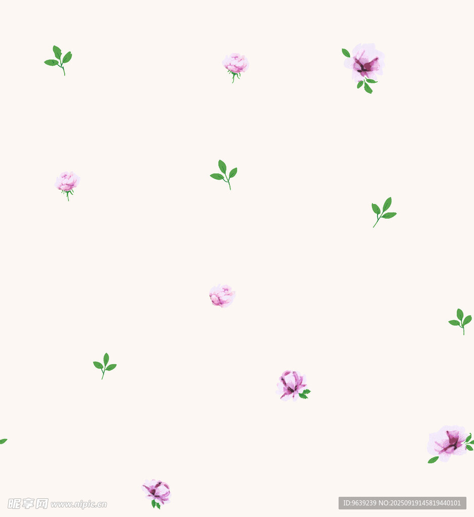 粉色小花簡約背景圖案