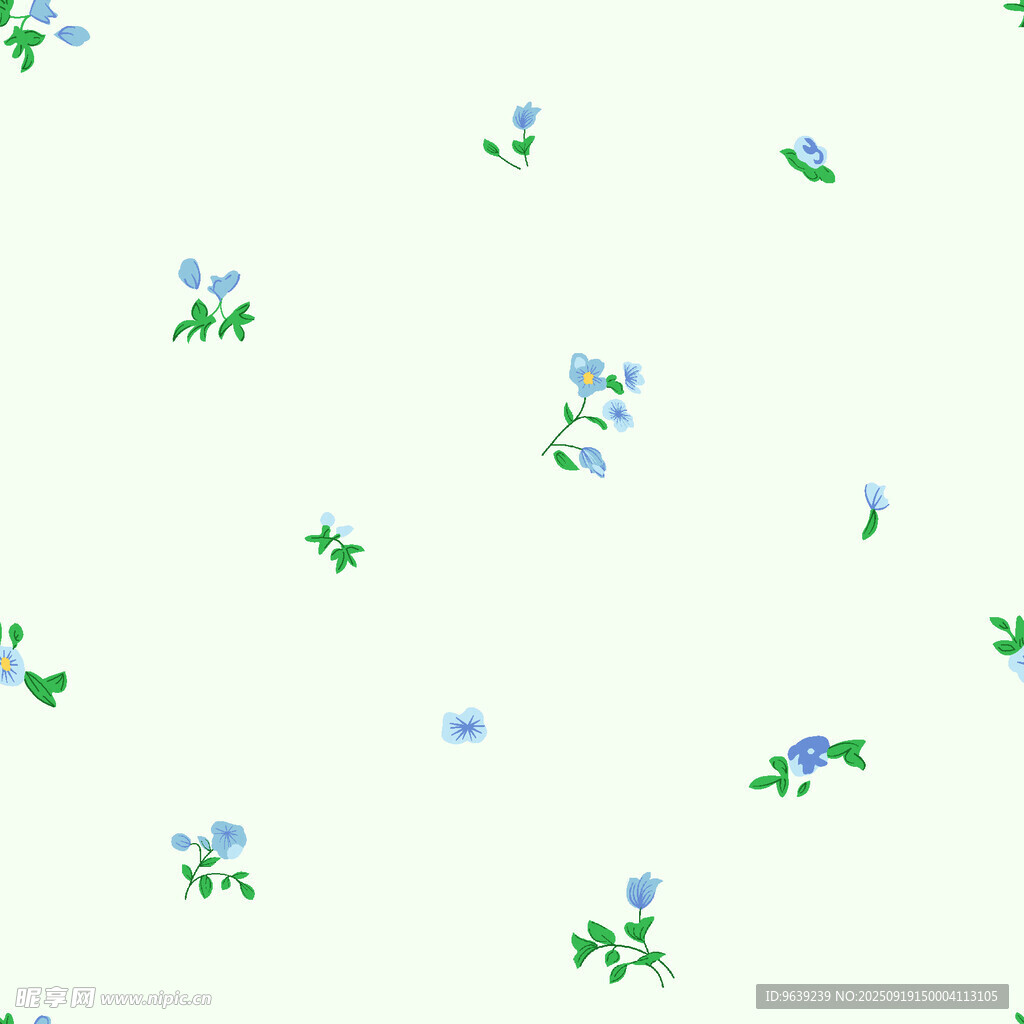 清新小花圖案背景