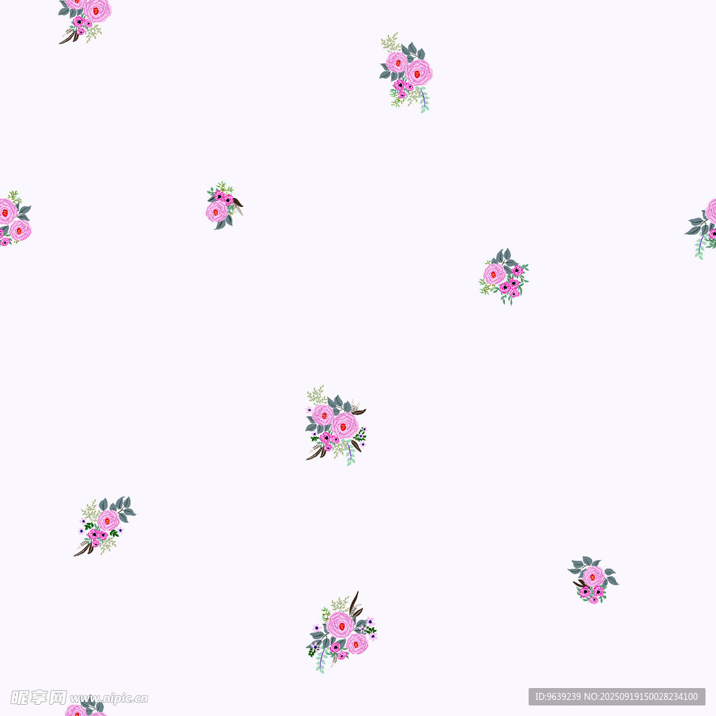 粉色小花簡約圖案背景