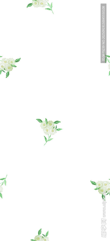 清新綠葉無縫圖案背景