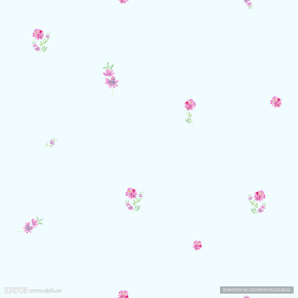 粉色小花簡約背景圖案