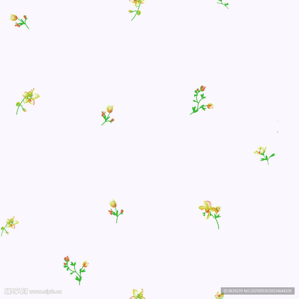 白色背景小碎花圖案