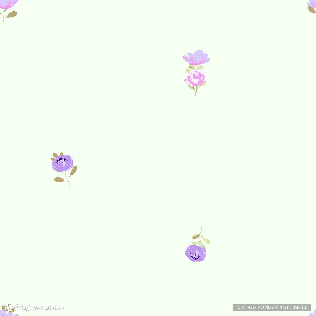 紫色小花簡約圖案背景