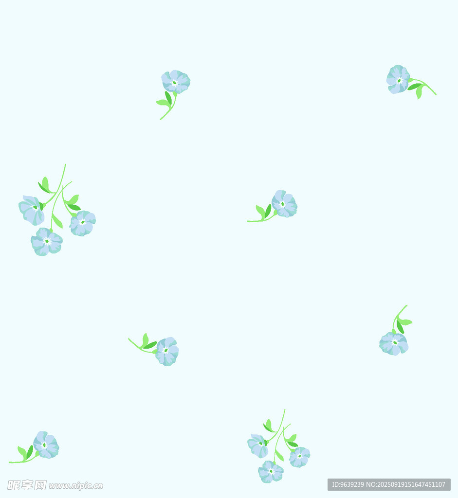 淺藍(lán)色花朵圖案背景