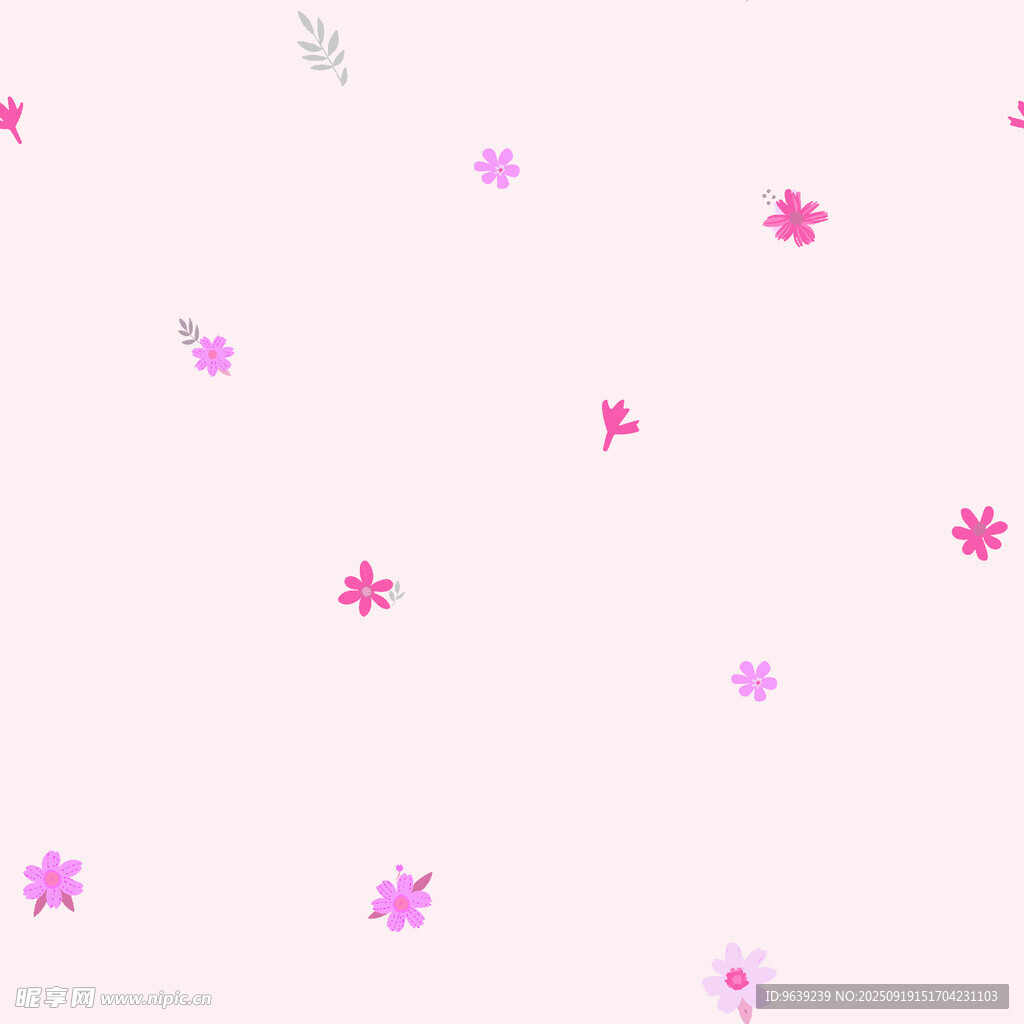 粉色碎花背景圖