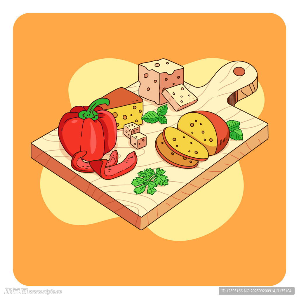 砧板上的多彩食材