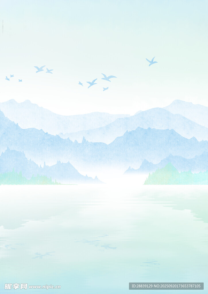 山水間飛鳥(niǎo)圖