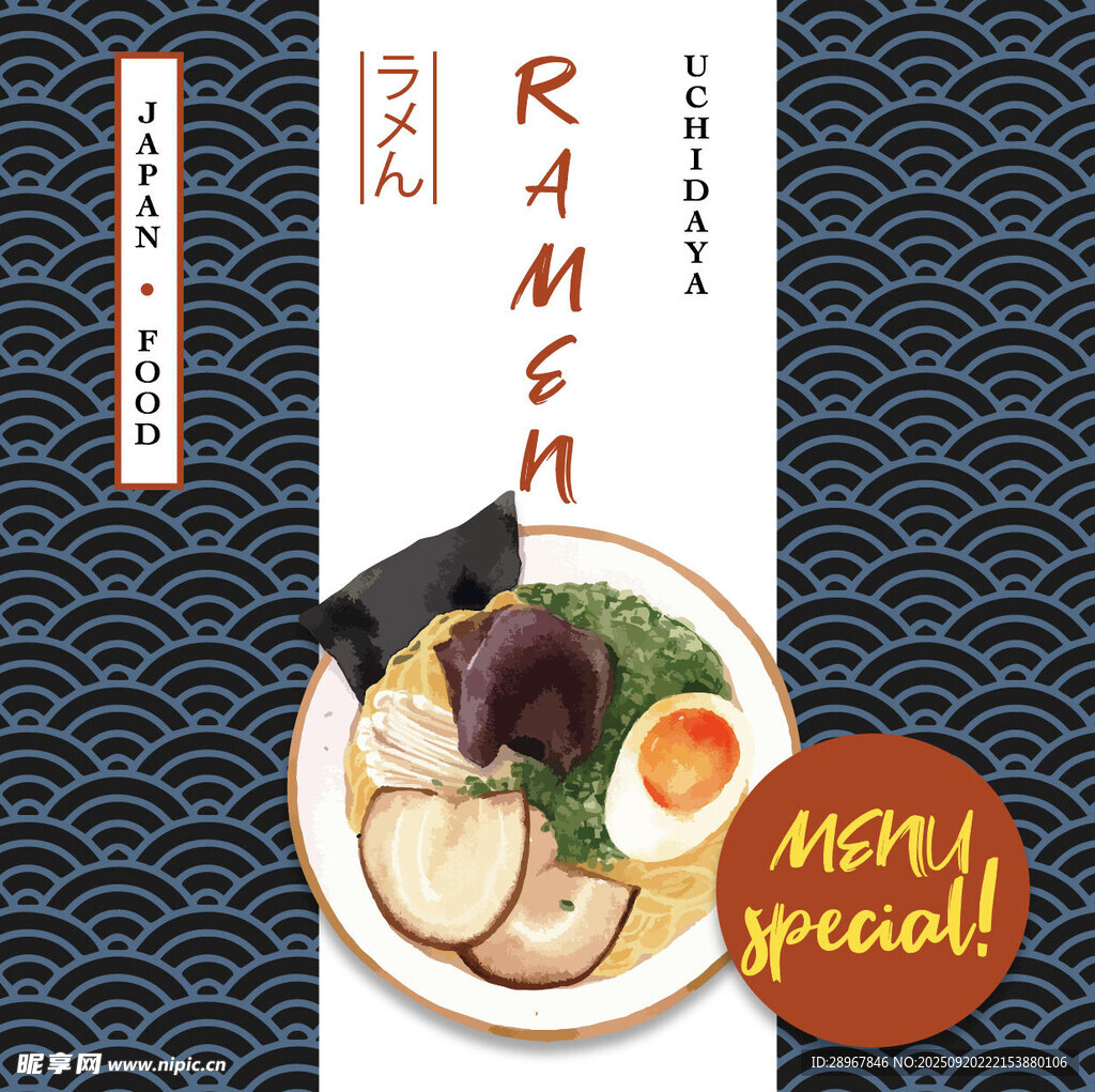 日式拉面美食宣傳圖