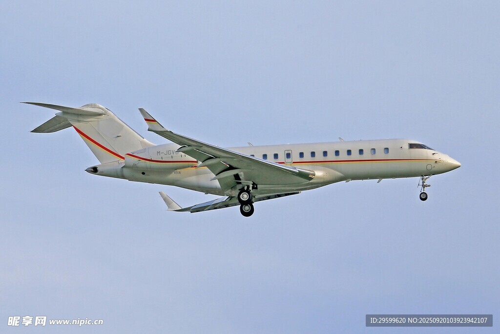 商務飛機空中飛行畫面