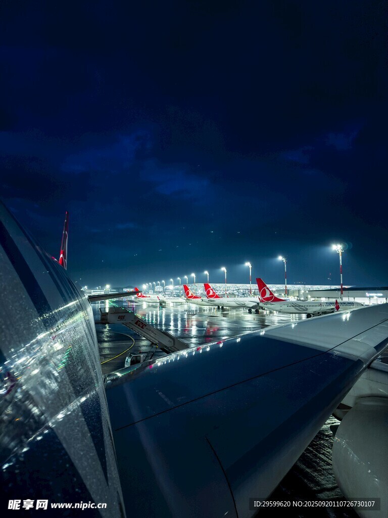 機場夜景俯瞰圖