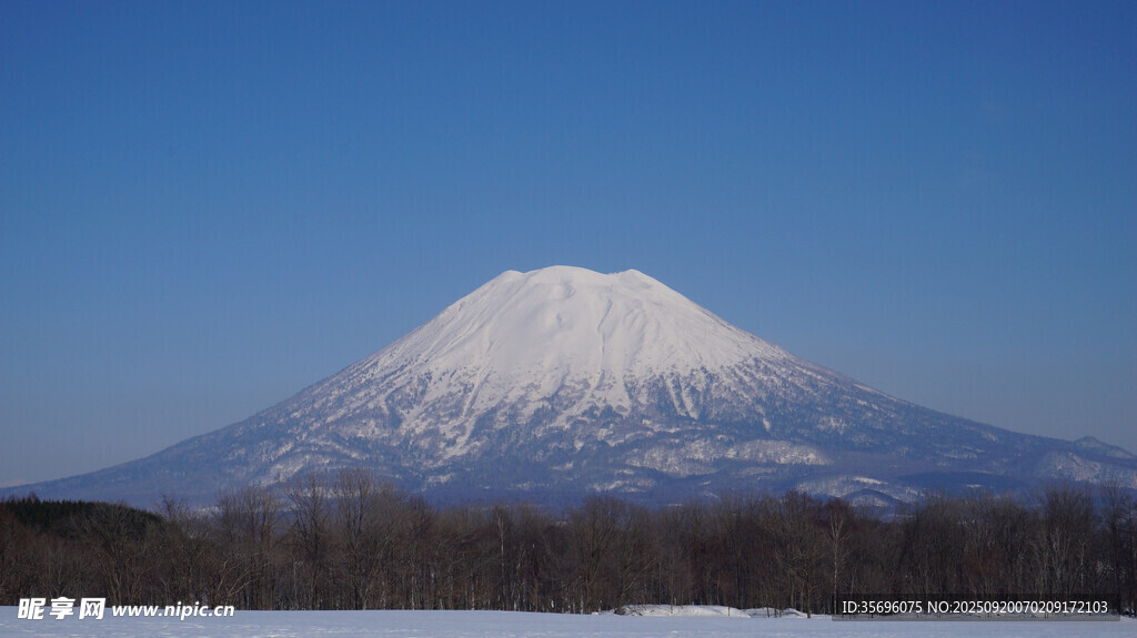 富士山冬日雪景