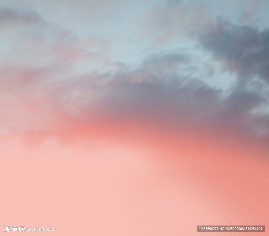 夢(mèng)幻粉藍(lán)漸變天空美景