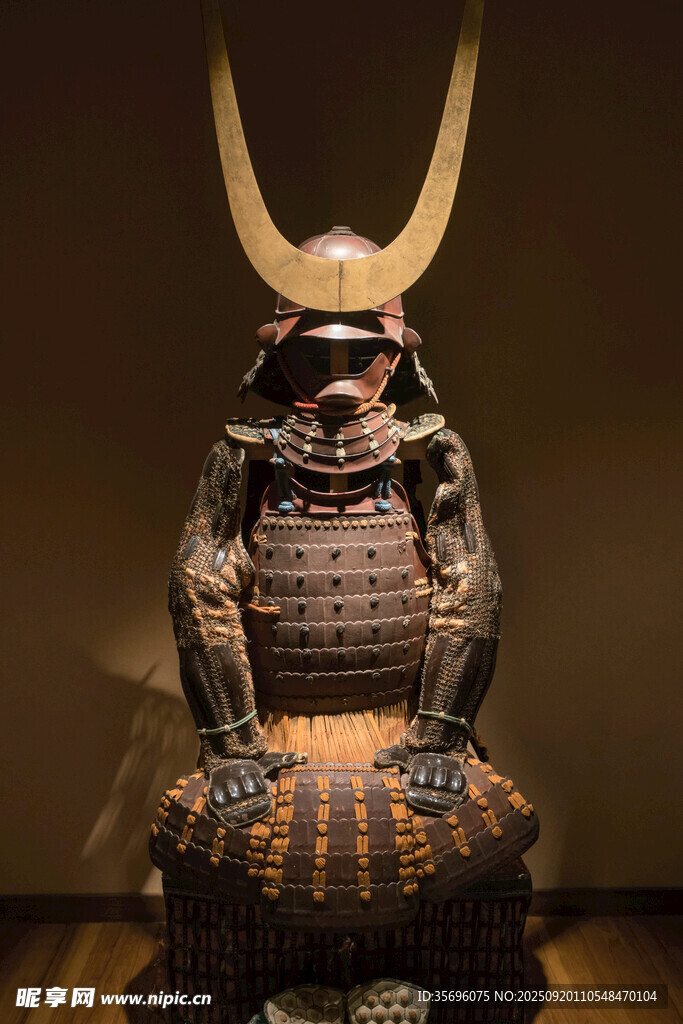 日本武士盔甲人偶展示