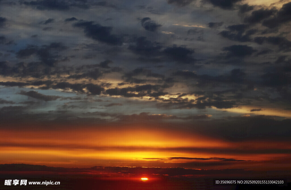 壯麗夕陽下的天空美景