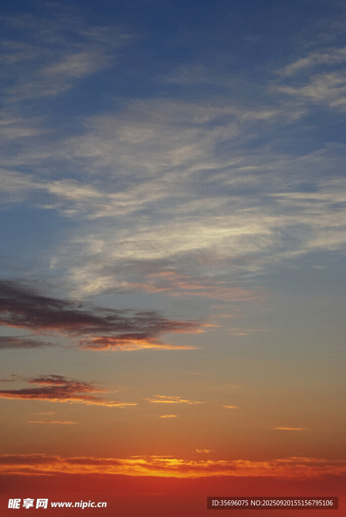 美麗日落天空景象