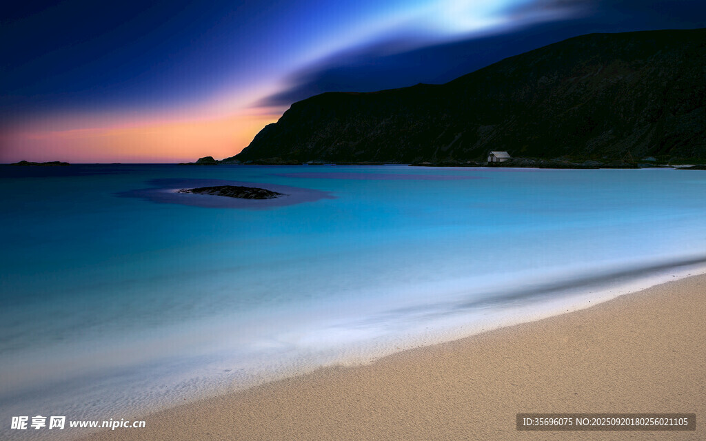 夢幻海濱夜景