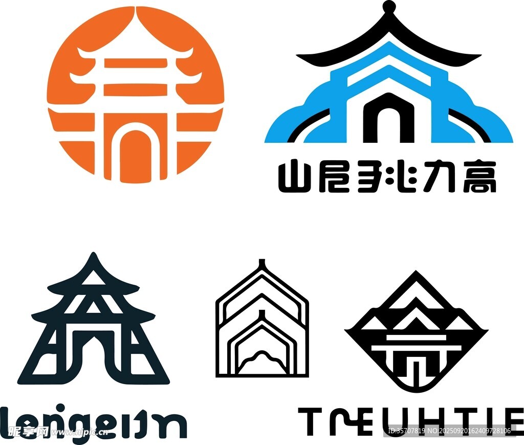 中式建筑風(fēng)格標(biāo)志設(shè)計(jì)