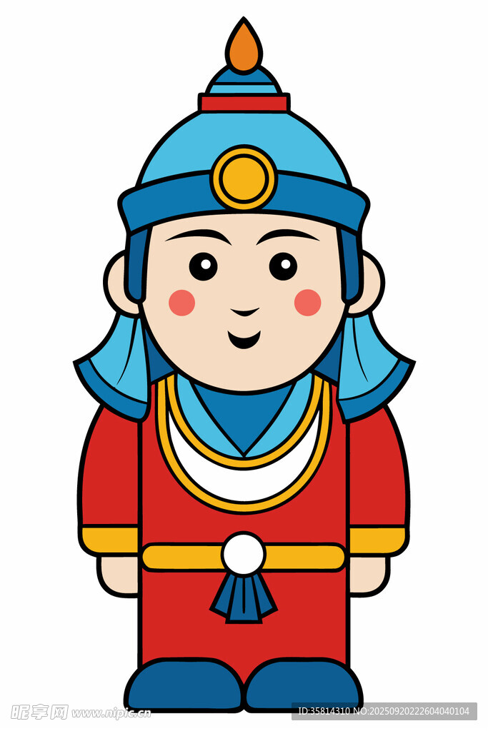 卡通清朝小官員形象